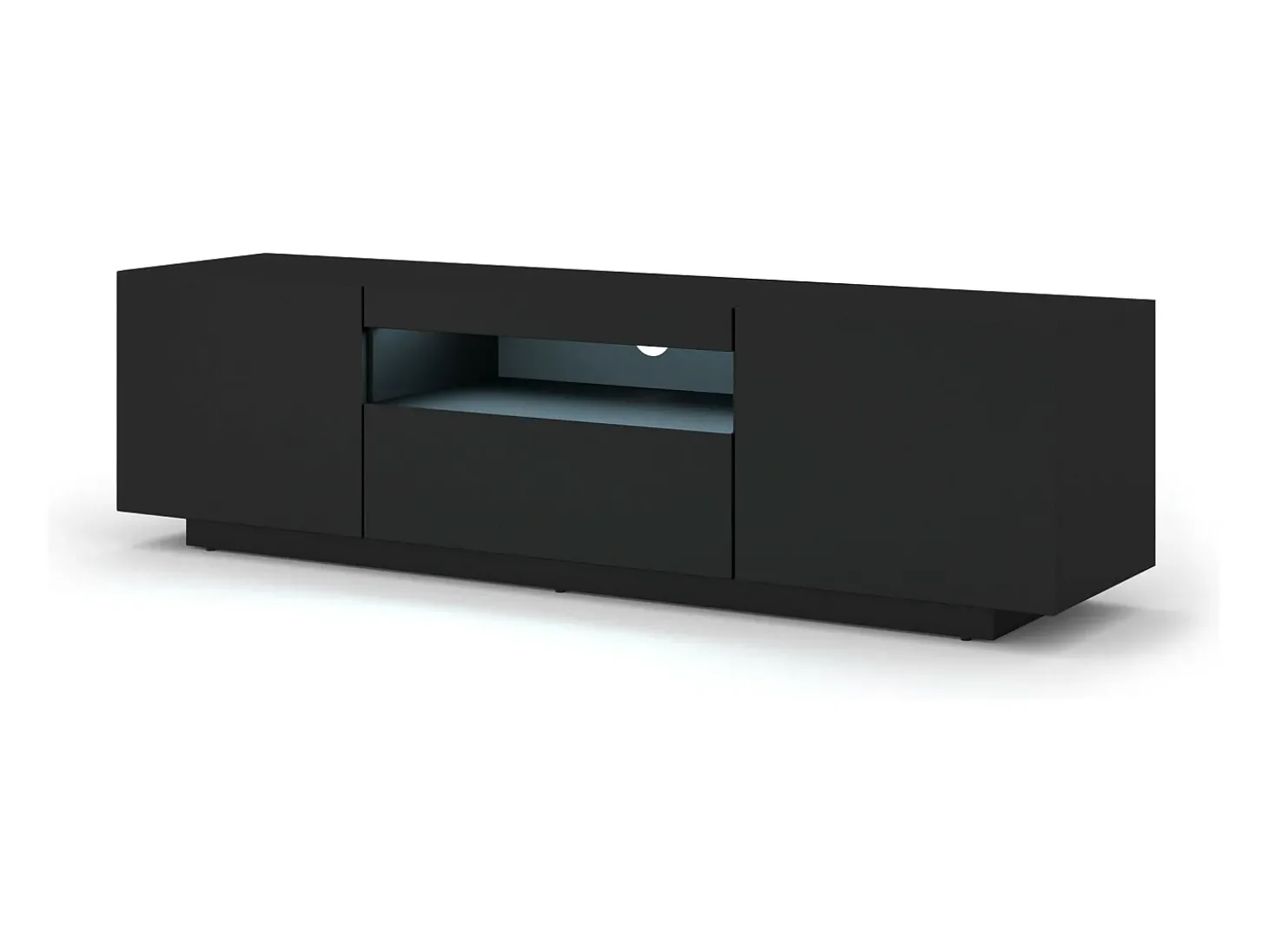 Móvel TV 3 portas Aurus preto 150cm