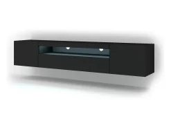 Móvel TV 3 portas Aurus preto 200cm