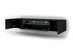 Móvel TV 3 portas Aurus preto 200cm