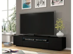 Móvel TV 3 portas Aurus preto 200cm