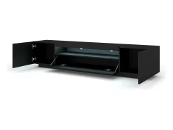 Móvel TV 3 portas Aurus preto 200cm