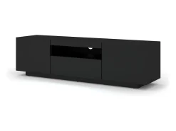Móvel TV 3 portas Aurus preto 150cm