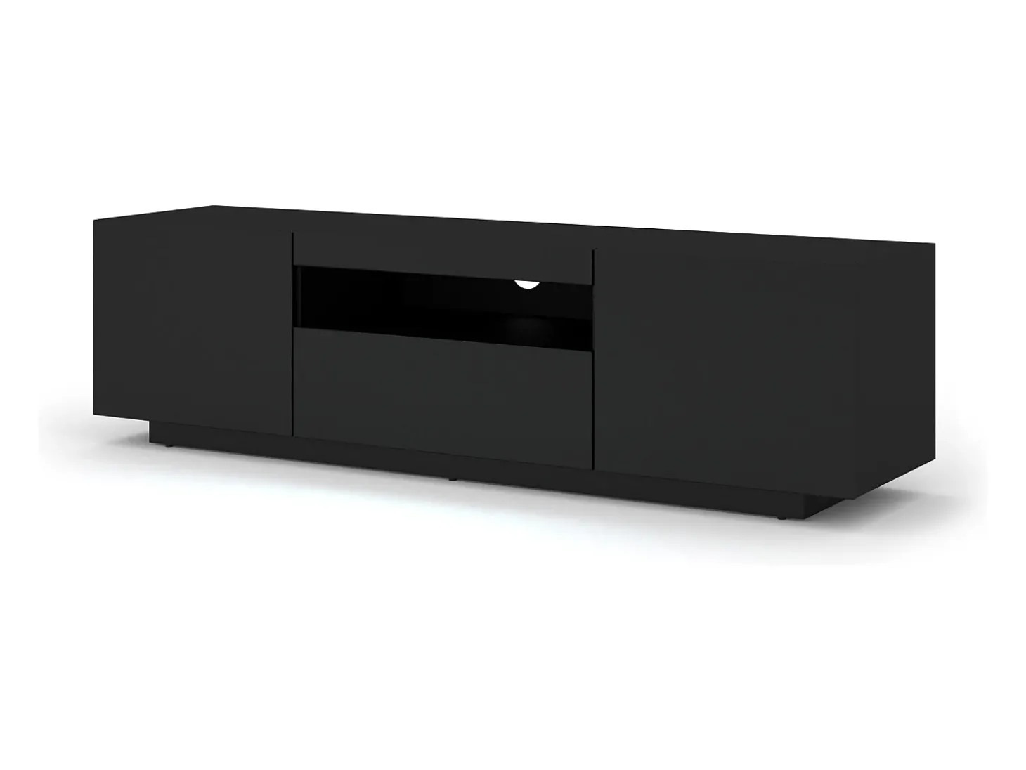 Móvel TV 3 portas Aurus preto 150cm