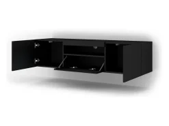 Móvel TV 3 portas Aurus preto 150cm