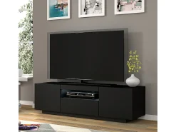 Móvel TV 3 portas Aurus preto 150cm