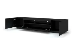 Móvel TV 3 portas Aurus preto 200cm