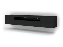 Móvel TV 3 portas Aurus preto 200cm