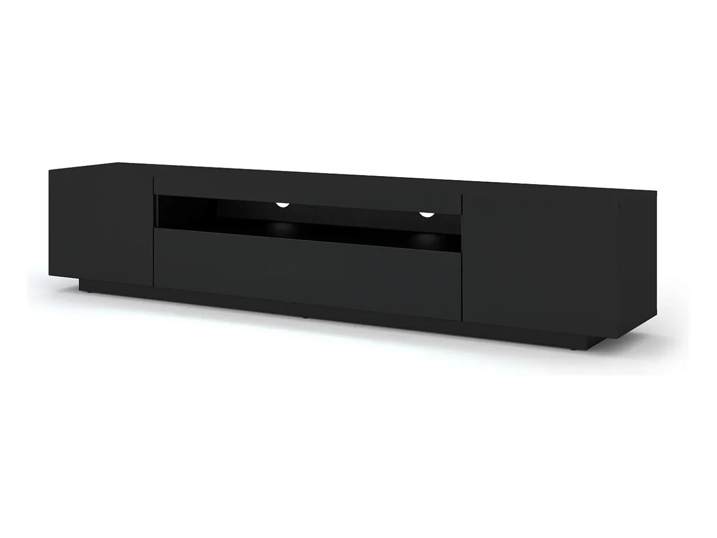 Móvel TV 3 portas Aurus preto 200cm