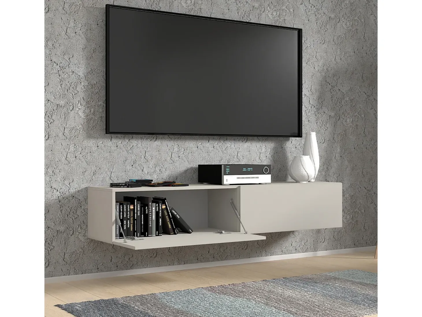 Móvel TV 2 portas Bali bege 160cm