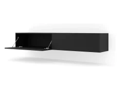 Móvel TV 2 portas Bali preto mate 180cm