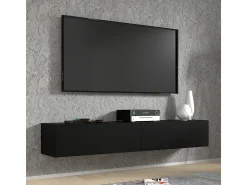 Móvel TV 2 portas Bali preto mate 180cm