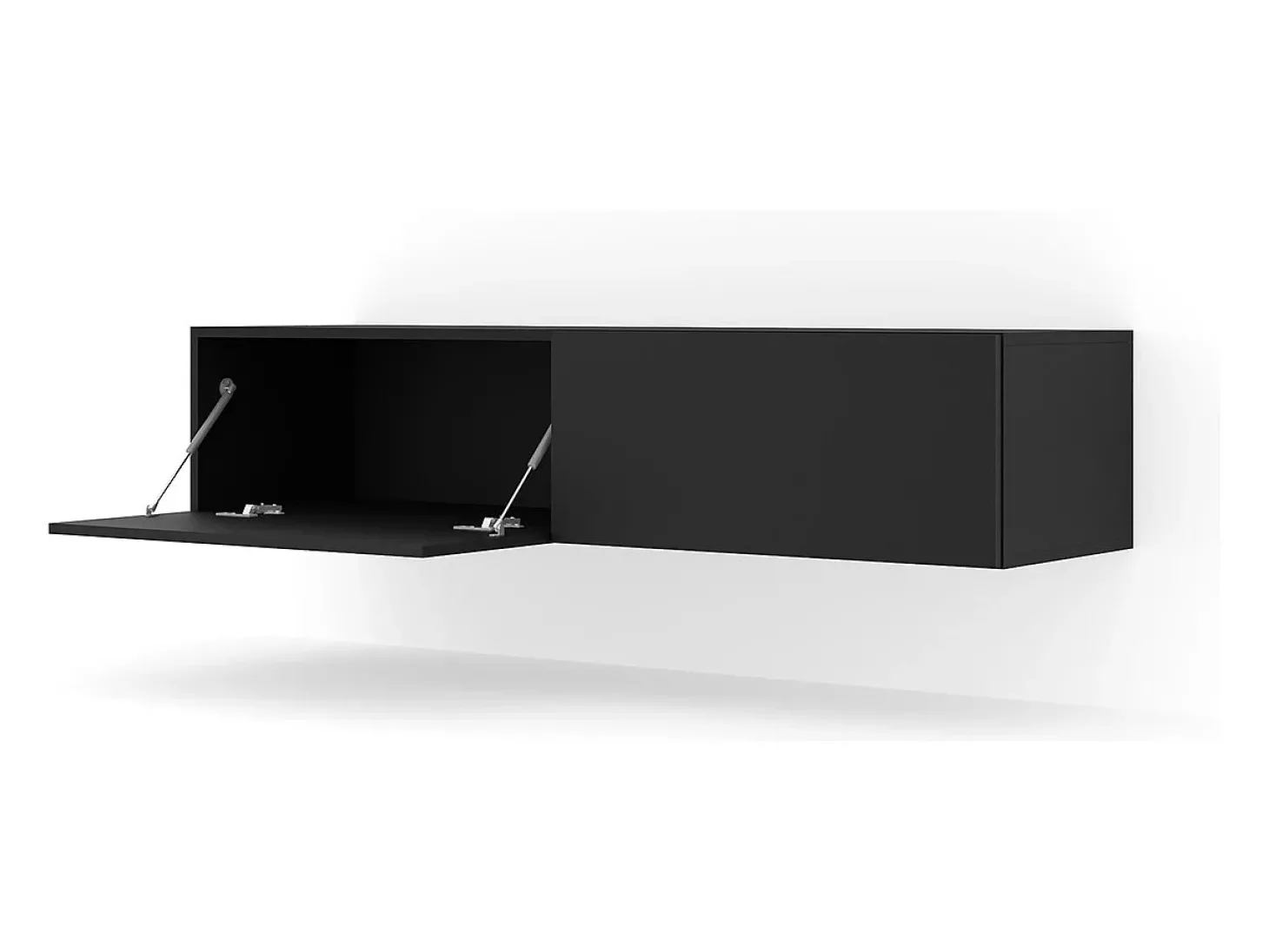 Móvel TV 2 portas Bali preto mate 140cm