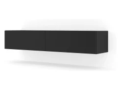 Móvel TV 2 portas Bali preto mate 160cm