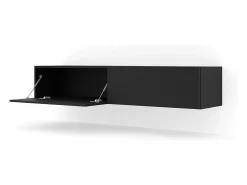 Móvel TV 2 portas Bali preto mate 160cm