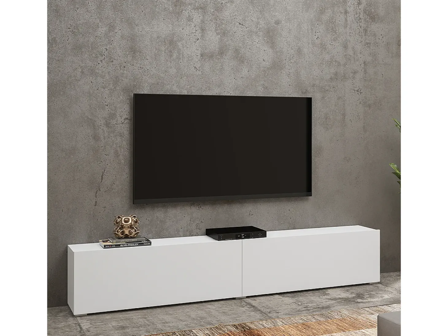 Móvel TV 2 portas Glora branco 180cm