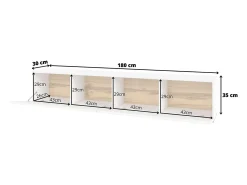 Móvel TV 2 portas Glora branco 180cm