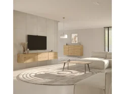 Móvel TV 3 portas Idao madeira clara 160cm