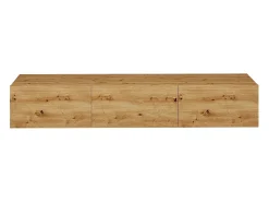Móvel TV 3 portas Idao madeira clara 160cm