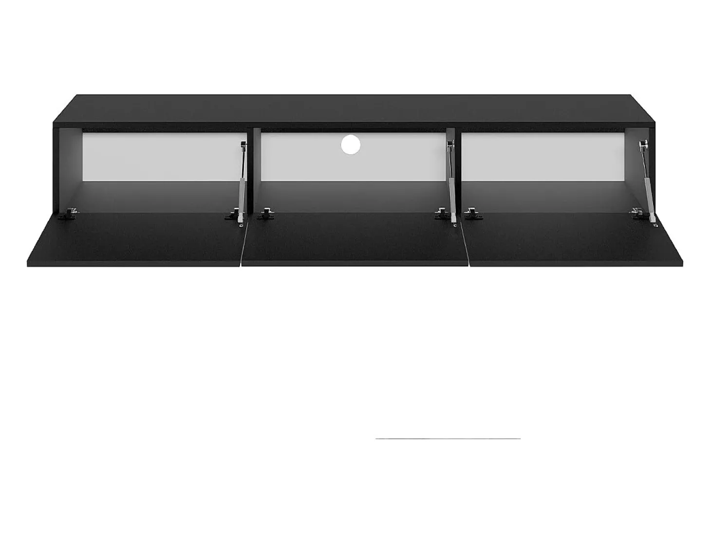 Móvel TV 3 portas Idao preto 160cm