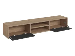 Móvel TV 2 portas Idra cinzento e madeira 180cm