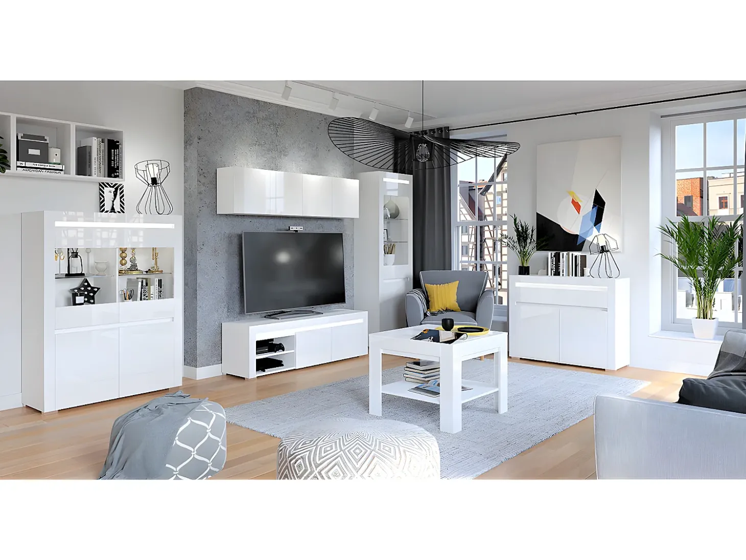 Móvel TV 2 portas Kasla branco 152cm