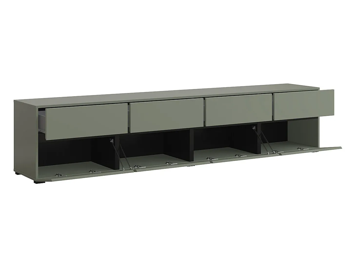 Móvel TV 4 portas Lilia verde 225cm