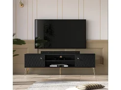 Móvel TV 2 portas Manoé preto 160cm