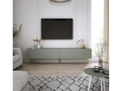 Móvel TV: Aloe, 170 x 52 x 32 cm, pés dourados