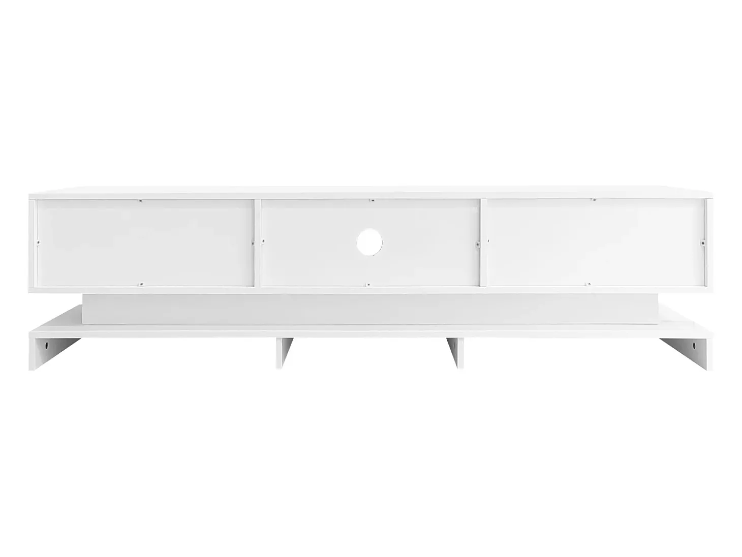 Móvel TV com LED 160cm - 2 gavetas e 1 compartimento aberto - adequado para TV 60" - Branco