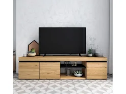 Móvel TV Ebos 160 Roble Nude - Ceniza