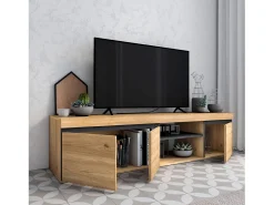 Móvel TV Ebos 160 Roble Nude - Ceniza