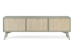 Móvel TV: Eucalipto / Espinha de peixe scandi, pés madeira, 158 x 52 x 38cm