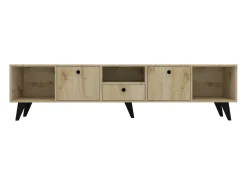 Móvel TV haaus Malta, 3 portas, 3 gavetas, Carvalho artisan, 180 x 30 x 45 cm