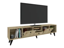 Móvel TV haaus Malta, 3 portas, 3 gavetas, Carvalho artisan, 180 x 30 x 45 cm