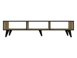 Móvel TV haaus Tirro V2, Carvalho artisan/Preto, 150 x 35 x 35 cm