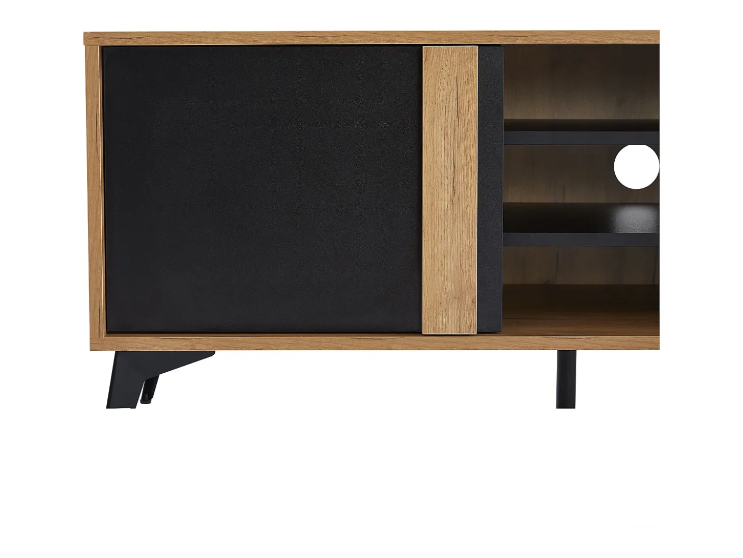 Móvel TV L 180 cm - com 3 portas e 3 compartimentos - Castanho