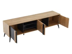 Móvel TV L 180 cm - com 3 portas e 3 compartimentos - Castanho