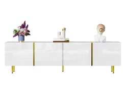 Móvel TV L 170cm - com 4 portas - MDF - Branco