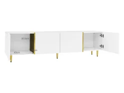 Móvel TV L 170cm - com 4 portas - MDF - Branco