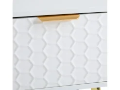 Móvel TV moderno 180 cm - 1 gaveta + 2 portas + 3 compartimentos - Branco