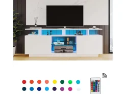 Móvel TV moderno 140cm com LED para TV de 60