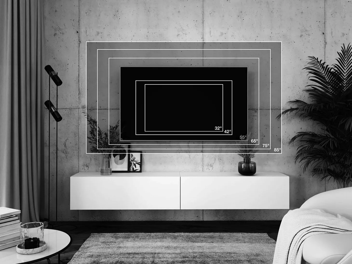 Móvel TV suspenso, (2 x 100) x 34 x 32 cm, Carvalho Wotan / Preto Fosco