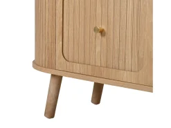 Móvel TV vintage 180x38x47 cm em madeira clara com 4 portas