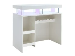 Móvel/bar FABIO - MDF lacado branco, luzes LED, 2 nichos