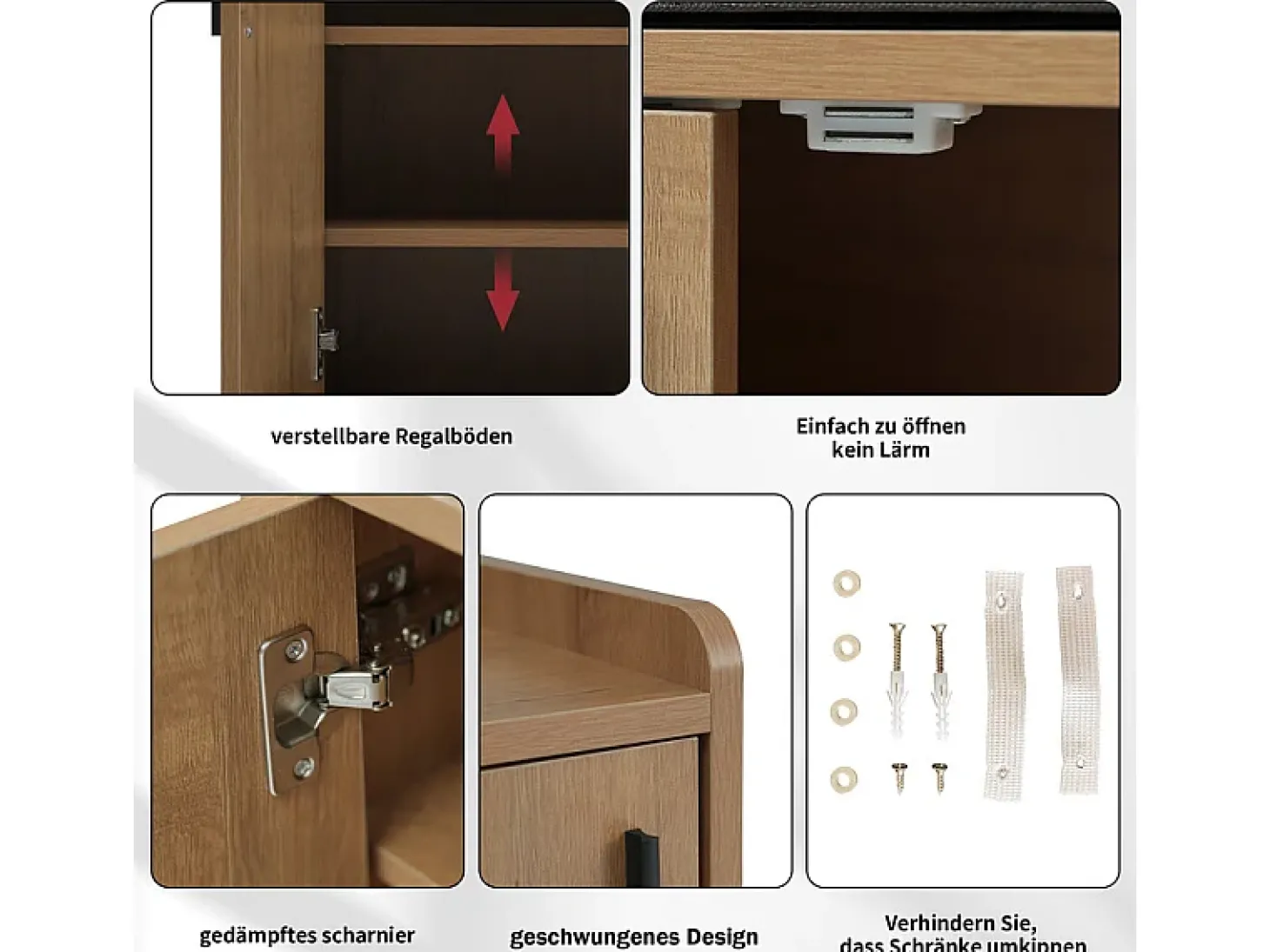 Organizador de sapatos - com 3 portas e banco sapateiro - para Sala, Corredor - 100x34x69cm
