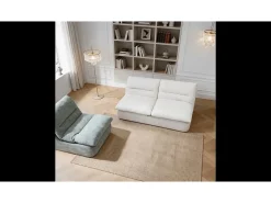 Pack Nuvia Living 3 lugares - branco e sálvia