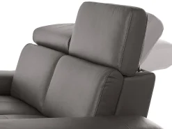 Pareli | Sofá de 2 lugares com função Relax Manuel em tecido cinzento