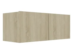4pcs conjunto de móveis de TV derivados madeira carvalho sonoma