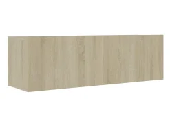 3pcs conjunto de móveis de TV derivados madeira carvalho sonoma PT349699