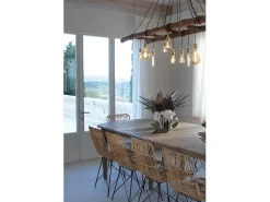 Peça central decorativa Ciclamino Ø38 cm em ferro cor marfim e bronze Design floral moderno para mesa ou sala Fabricado na Itália